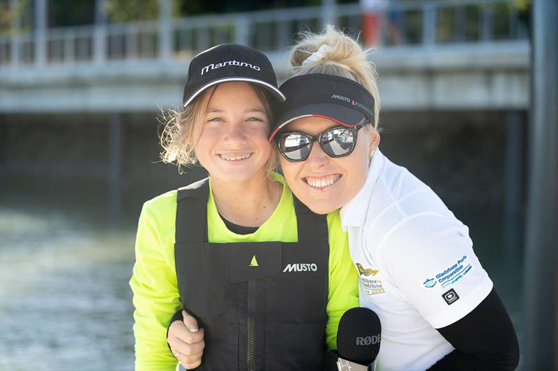 Addy Newland with Nic Douglass at the 2023 Brisbane to Gladstone race photo copyright Nic Douglass / www.AdventuresofaSailorGirl.com taken at 