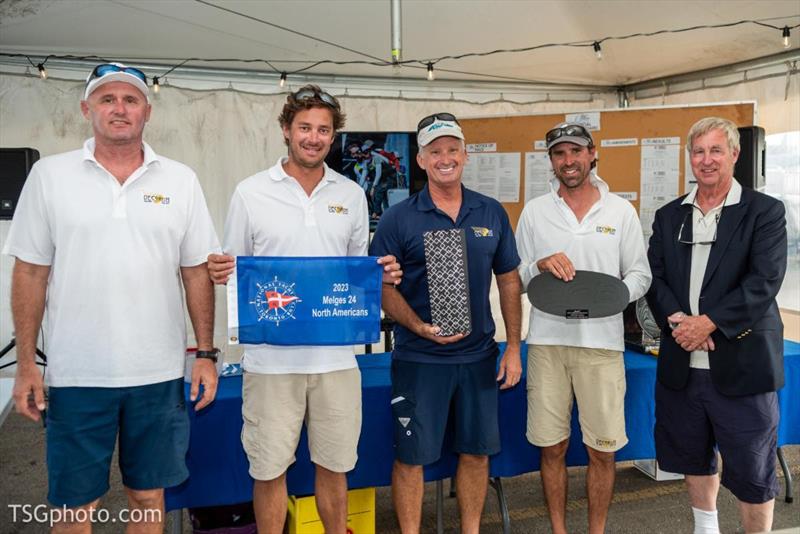 Melges 24 North American Championship Bronze 2023 and Corinthian Runner-Up - Team Decorum USA805 of Megan Ratliff, with her brother Hunter at the helm, Nicholas Diephouse, Miro Kaffka and Steve Liebel photo copyright Christian Bonin / TSGphoto.com taken at National Yacht Club, Canada