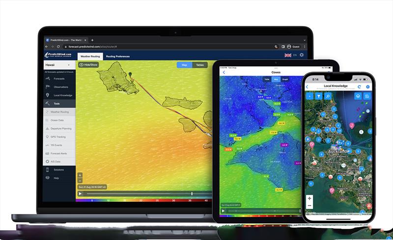 PredictWind across your suite of electronics - photo © Predictwind.com