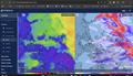 Arnaud Monges perfect screen - split view so you can display different weather information on the left and right sides for the same area and time 