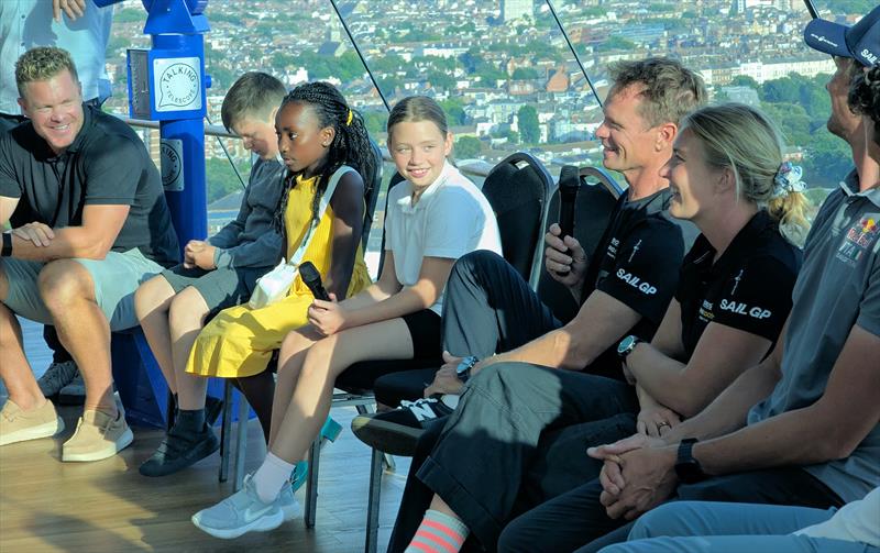 Chris Draper answer a question from the kids during the Andrew Simpson Foundation event at the Spinnaker Tower in Portsmouth - photo © Mark Jardine