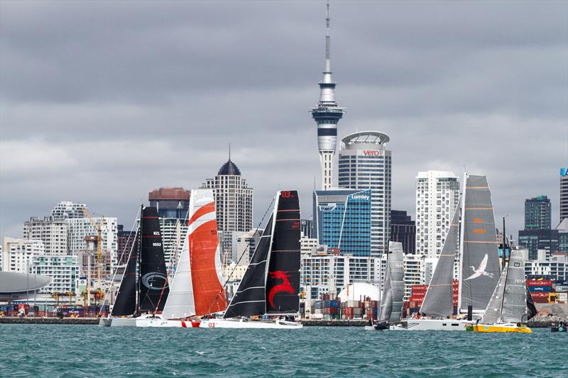 The MOD70, Beau Geste (black sails) is expected to take line honours given the forecast for Friday's PIC Coastal Classic Race - photo © PIC Coastal Classic