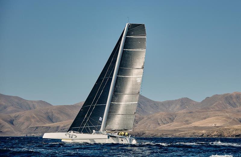 Jason Carroll's MOD70 Argo (USA) - RORC Transatlantic Race photo copyright James Mitchell taken at Royal Ocean Racing Club and featuring the MOD70 class