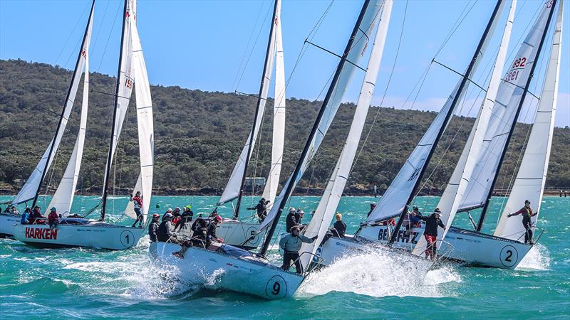 Pre-start Womens MRX Nationals - November 28, 2020 - Waitemata Harbour photo copyright Andrew Delves taken at Royal New Zealand Yacht Squadron and featuring the MRX class