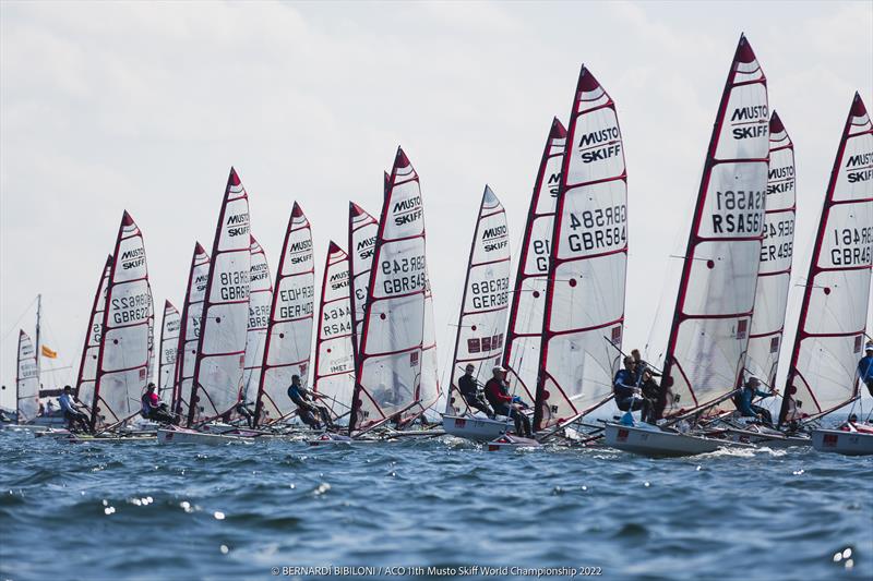 Day 3 fleet during the 11th ACO Musto Skiff World Championship at Kiel Week - photo © Bernardí Bibiloni / www.bernardibibiloni.com