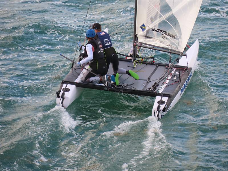 Racecourse action at the Miami Key Largo Regatta photo copyright Miami Key Largo Regatta taken at Miami Yacht Club and featuring the Nacra 15 class