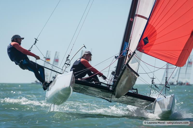 Racing on day 3 of the Nacra 17, 49er & 49erFX Worlds in Clearwater, Florida - photo © Laurens Morel / www.saltycolours.com