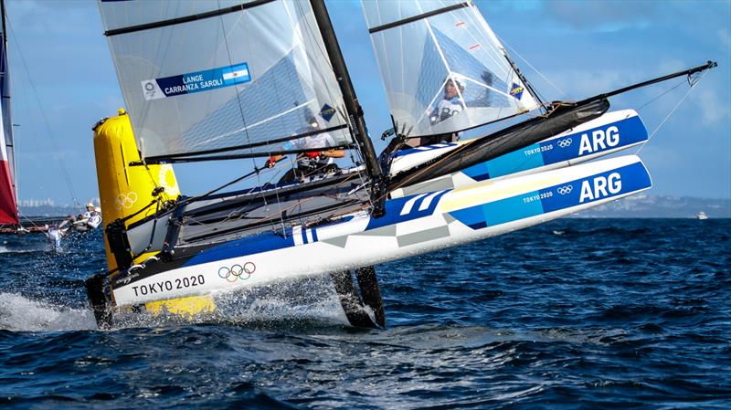 Defending Olympic Champions - Santiago Lange and Cecilia Saroli (ARG) - Nacra 17 - Tokyo2020 - Day 10 - August 4, , Enoshima, Japan - photo © Richard Gladwell - Sail-World.com/nz