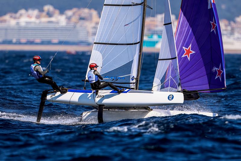 Micah Wilkinson and Erica Dawson (NZL) - Day 4 - Trofeo Princesa Sofia - Mallorca - April 2022 photo copyright Sailing Energy taken at Real Club Náutico de Palma and featuring the Nacra 17 class