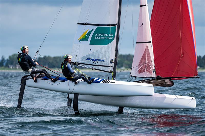 Jason Waterhouse and Lisa Darmanin are back in the groove - 49er, 49erFX and Nacra 17 European Championships 2022 photo copyright Beau Outteridge taken at  and featuring the Nacra 17 class