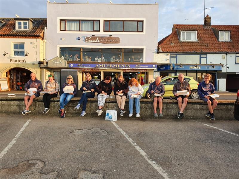 National 12s at North West Norfolk Week 2022 - dinner at Wells - photo © Alex Gore