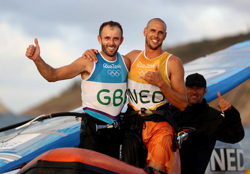 Van Rijsselberghe and Dempsey claim first sailing medals at the Rio 2016 Olympic Sailing Competition - photo © Richard Langdon / British Sailing Team