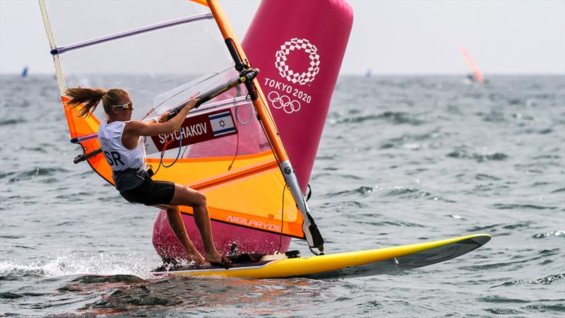 Tokyo2020 - Day 2 - July, 26, - Enoshima, Japan. Womens RS:X photo copyright Richard Gladwell - Sail-World.com / nz taken at Royal New Zealand Yacht Squadron and featuring the RS:X class