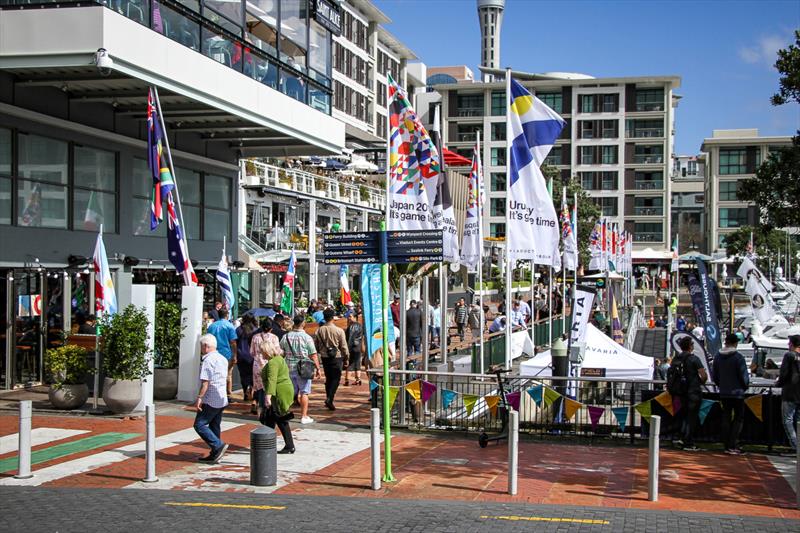 Eastern Viaduct Entrance to the marina, in front of the Viaduct Harbour watering holes - Auckland On the Water Boat Show - Final day - October 6, 2019 photo copyright Richard Gladwell taken at  and featuring the  class