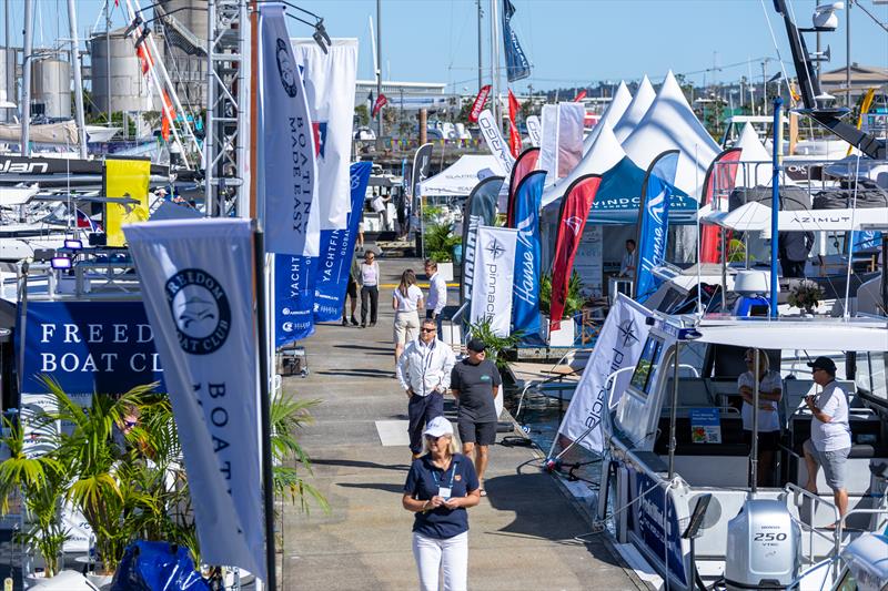 Part of the 1.3kms of floating exhibits at the 2025 Auckland Boat Show photo copyright Marcus Brummel Photography taken at Royal New Zealand Yacht Squadron and featuring the  class