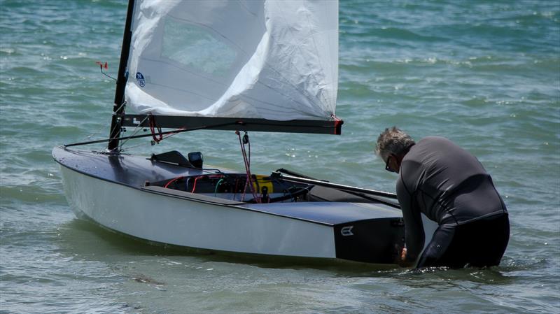 The Maverick floats very high working for both the lighter weight and heavier skippers - OK Dinghy - Wakatere BC October 25, photo copyright Richard Gladwell - Sail-World.com/nz taken at Wakatere Boating Club and featuring the OK class