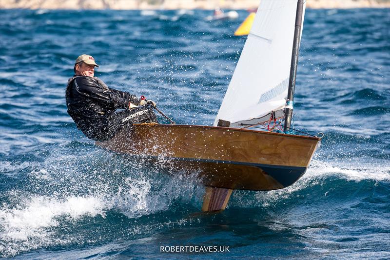 Luis Andres Portella Twyford on day 3 of the OK Dinghy Europeans in Bandol photo copyright Robert Deaves / www.robertdeaves.uk taken at Société Nautique de Bandol and featuring the OK class