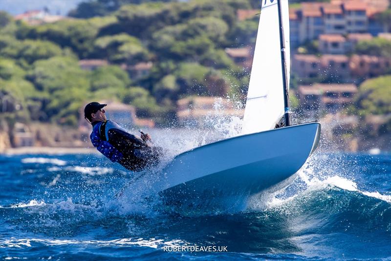 OK Dinghy Autumn Trophy in Bandol Day 4 - Nick Craig launched photo copyright Robert Deaves / www.robertdeaves.uk taken at Société Nautique de Bandol and featuring the OK class