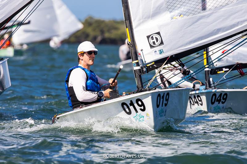 Nick Craig, GBR on day 4 of the 2024 OK Dinghy World Championship Brisbane - photo © Robert Deaves / www.robertdeaves.uk