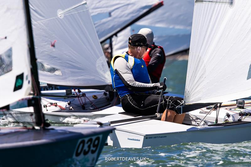 Tomas Franzen, SWE on day 4 of the 2024 OK Dinghy World Championship Brisbane - photo © Robert Deaves / www.robertdeaves.uk