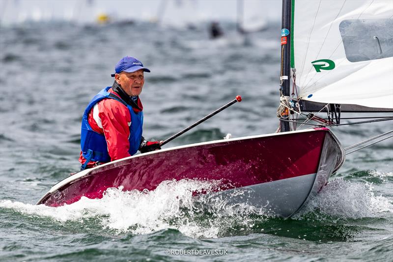 Steen Christensen, DEN on day 1 of the OK Dinghy Europeans at Warnemünde - photo © Robert Deaves / www.robertdeaves.uk