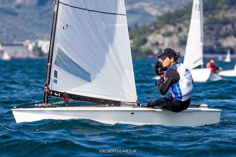 OK Dinghy Worlds at Lake Garda Day 3 - Gabriel Medeiros Konigsfeld, LUX - photo © Robert Deaves / www.robertdeaves.uk
