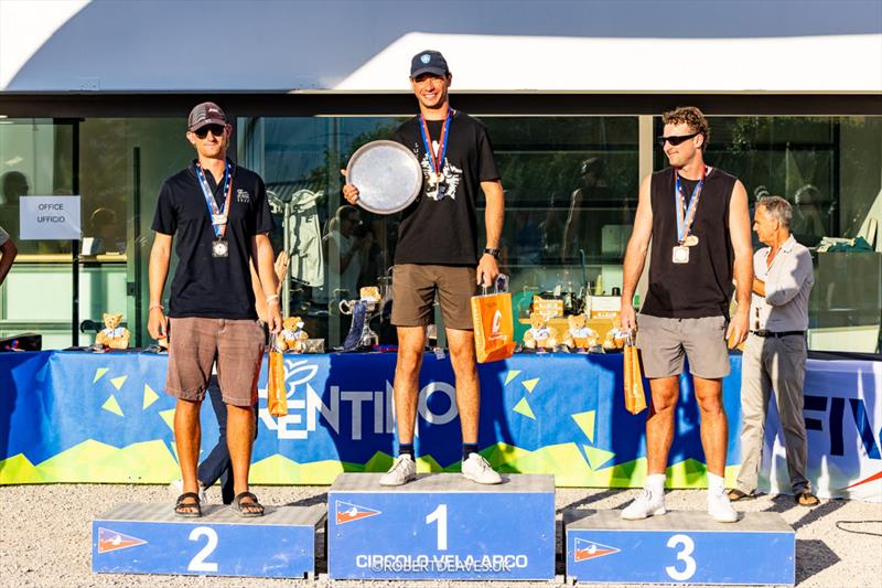 OK Dinghy Worlds at Lake Garda Day 5 - Top Three Youth - photo © Robert Deaves / www.robertdeaves.uk