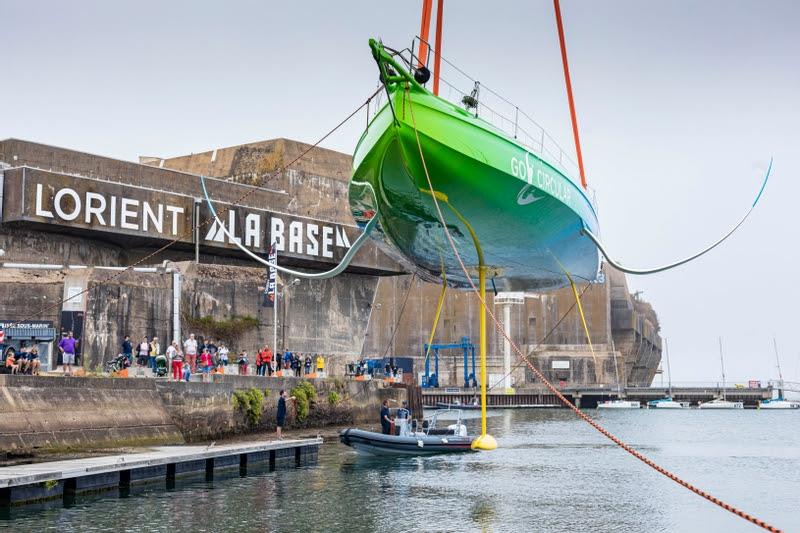 Skipper Kevin Escoffier launches his IMOCA, HOLCIM-PRB - photo © Eloi Stichelbaut - polaRYSE / HOLCIM-PRB