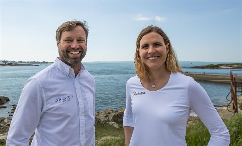 Clarisse Cremer and Alex Thomson photo copyright PKC MEDIA taken at  and featuring the IMOCA class