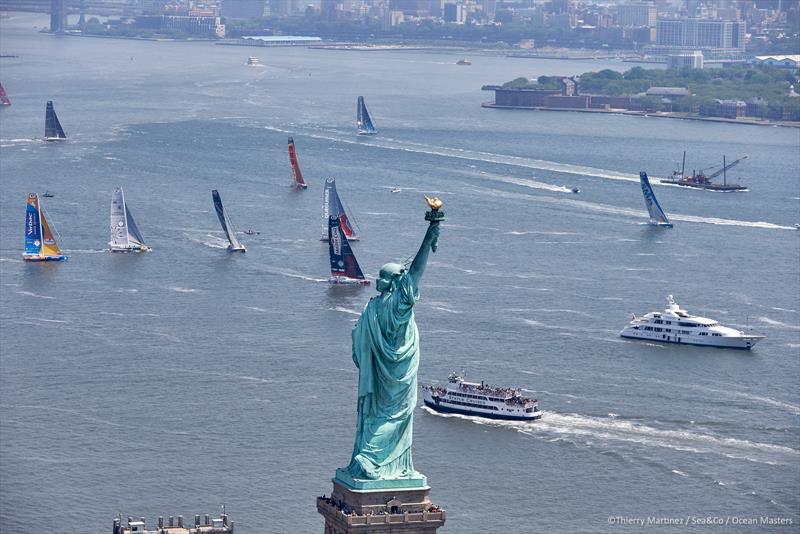 IMOCA fleet in NY photo copyright Thierry Martinez / Ocean Masters taken at  and featuring the IMOCA class