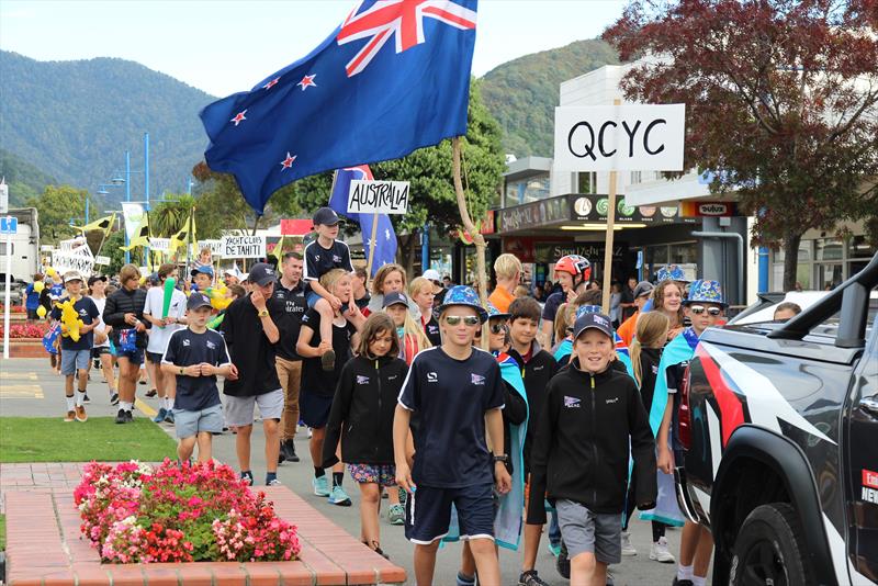 Toyota NZ Optimist Nationals opening cermony photo copyright Agnes G Takacs taken at Queen Charlotte Yacht Club and featuring the Optimist class