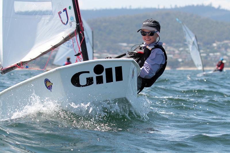 Faye Read was really enjoying her sailing in the Optimists on the River Derwent - International Optimists National Championship 2019 - photo © Pete Harmsen