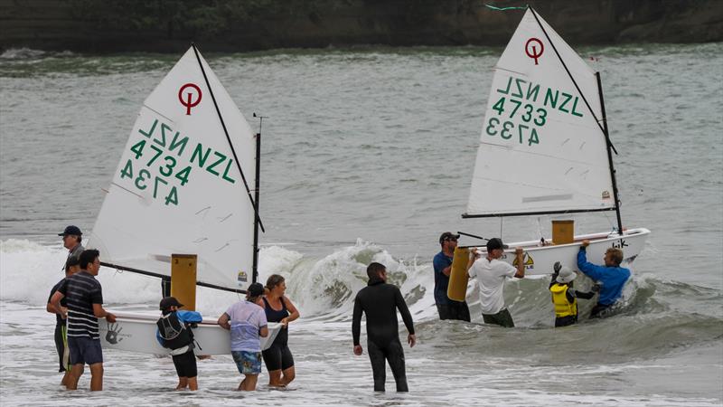 Wakatere BC - Optimist and Starling Auckland - Day 2 - February 6, 2022, photo copyright Richard Gladwell - Sail-World.com/nz taken at Wakatere Boating Club and featuring the Optimist class