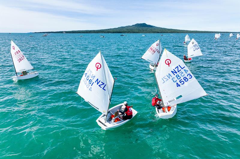 Day 1 - 2023 Toyota Optimist NZ Nationals - Wakatere BC - April 7, 2023 photo copyright Adam Mustill taken at Wakatere Boating Club and featuring the Optimist class