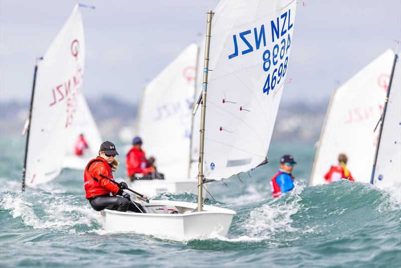 Day 3 - 2023 Toyota Optimist NZ Nationals - Wakatere BC - April 9, 2023 photo copyright Adam Mustill taken at Wakatere Boating Club and featuring the Optimist class