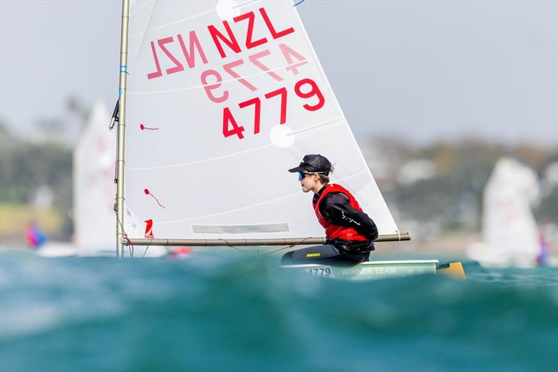 Nelsen Meacham - Day 4 - 2023 Toyota Optimist NZ Nationals - Wakatere BC - April 10, 2023 photo copyright Adam Mustill taken at Wakatere Boating Club and featuring the Optimist class