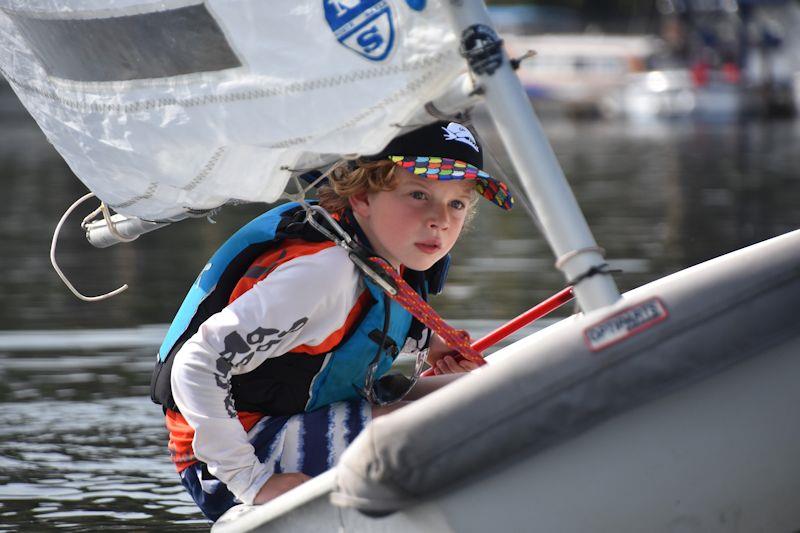 Jack Aitken wins the Lady Mayhew Trophy - 29th Broadland Youth Regatta photo copyright Trish Barnes taken at Norfolk Broads Yacht Club and featuring the Optimist class