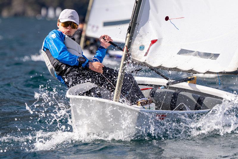 GBR Optimist sailors at the 42 degrees Lake Garda Meeting photo copyright Adam Gosling taken at Fraglia Vela Riva and featuring the Optimist class