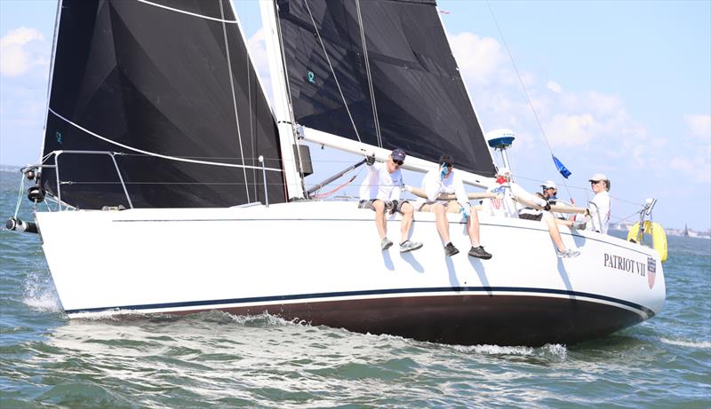 Perfect racing conditions offshore gave way to tough competition for teams such as Patriot II, a part of the phenomenal Warrior Sailing Program photo copyright Rick Walo Photography taken at Charleston Yacht Club and featuring the ORC class