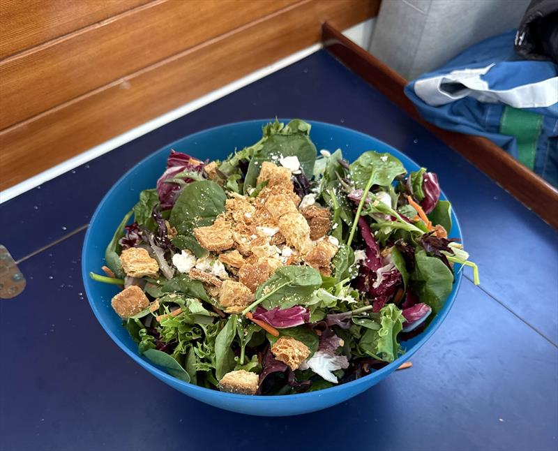 The baby carrots might have frozen solid, but fresh salads were a more successful venture - photo © David Schmidt
