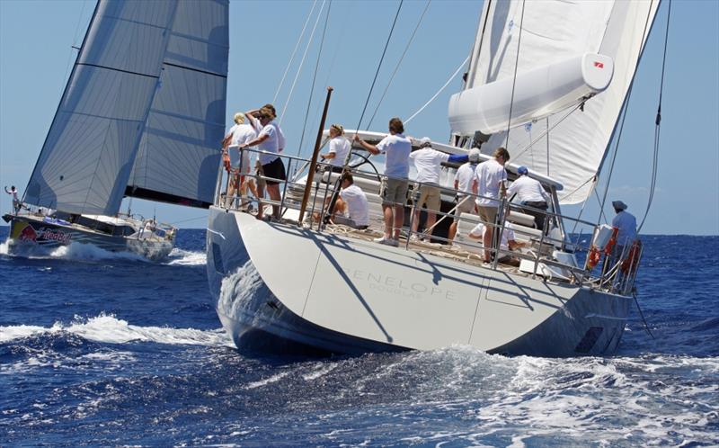 Penelope and Lush on the final day of Oyster Regatta Antigua photo copyright Kevin Johnson Photography taken at  and featuring the Oyster class