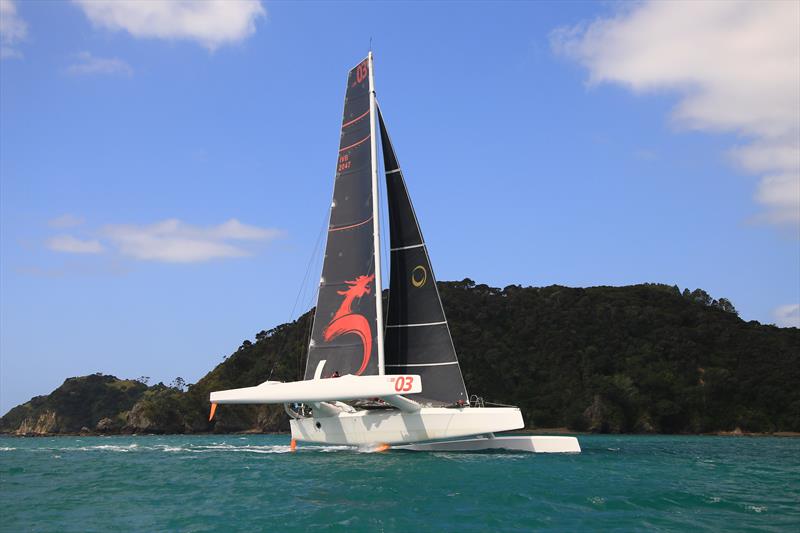 Beau Geste finishing in Russell photo copyright Stephen Western taken at  and featuring the PHRF class