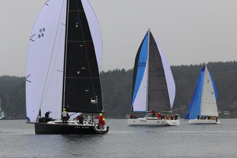 Racecourse action at the Tacoma Yacht CLub's WInter Vashon race - photo © Dawn Umstot