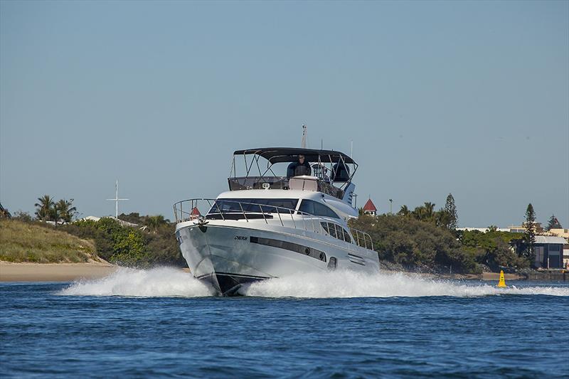 Bow out and making around 20 knots on the Longreef 60 SX photo copyright John Curnow taken at  and featuring the Power boat class