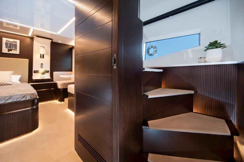 Pearl 62 ownercabin-dedicated entrance photo copyright Pearl Yachts taken at  and featuring the Power boat class