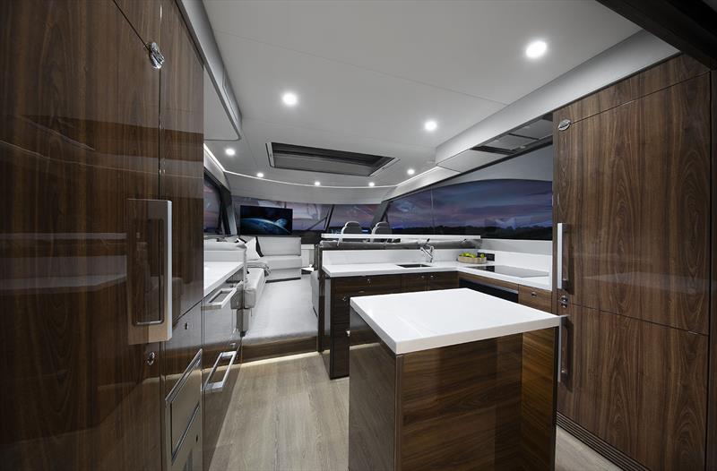 Galley on board the new Maritimo S60 photo copyright Maritimo taken at  and featuring the Power boat class
