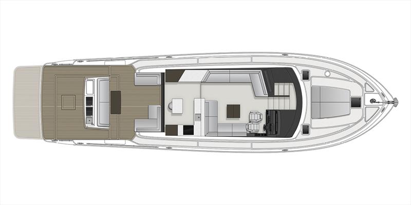 Main Deck General Arrangement for the new Maritimo S60 photo copyright Maritimo taken at  and featuring the Power boat class