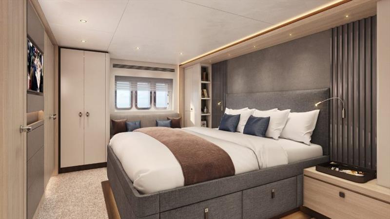 Van der Valk's Project Capella - Owner stateroom - photo © Van der Valk Shipyard