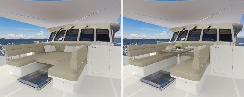 Serenity Foredeck Lounge photo copyright Outer Reef Yachts taken at  and featuring the Power boat class