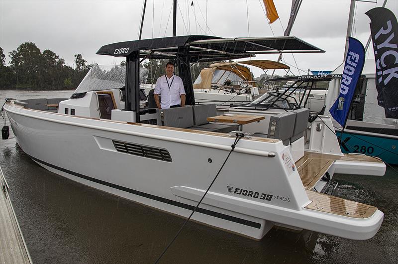 Fjord 38 Xpress still shined, even in the rain photo copyright John Curnow taken at  and featuring the Power boat class